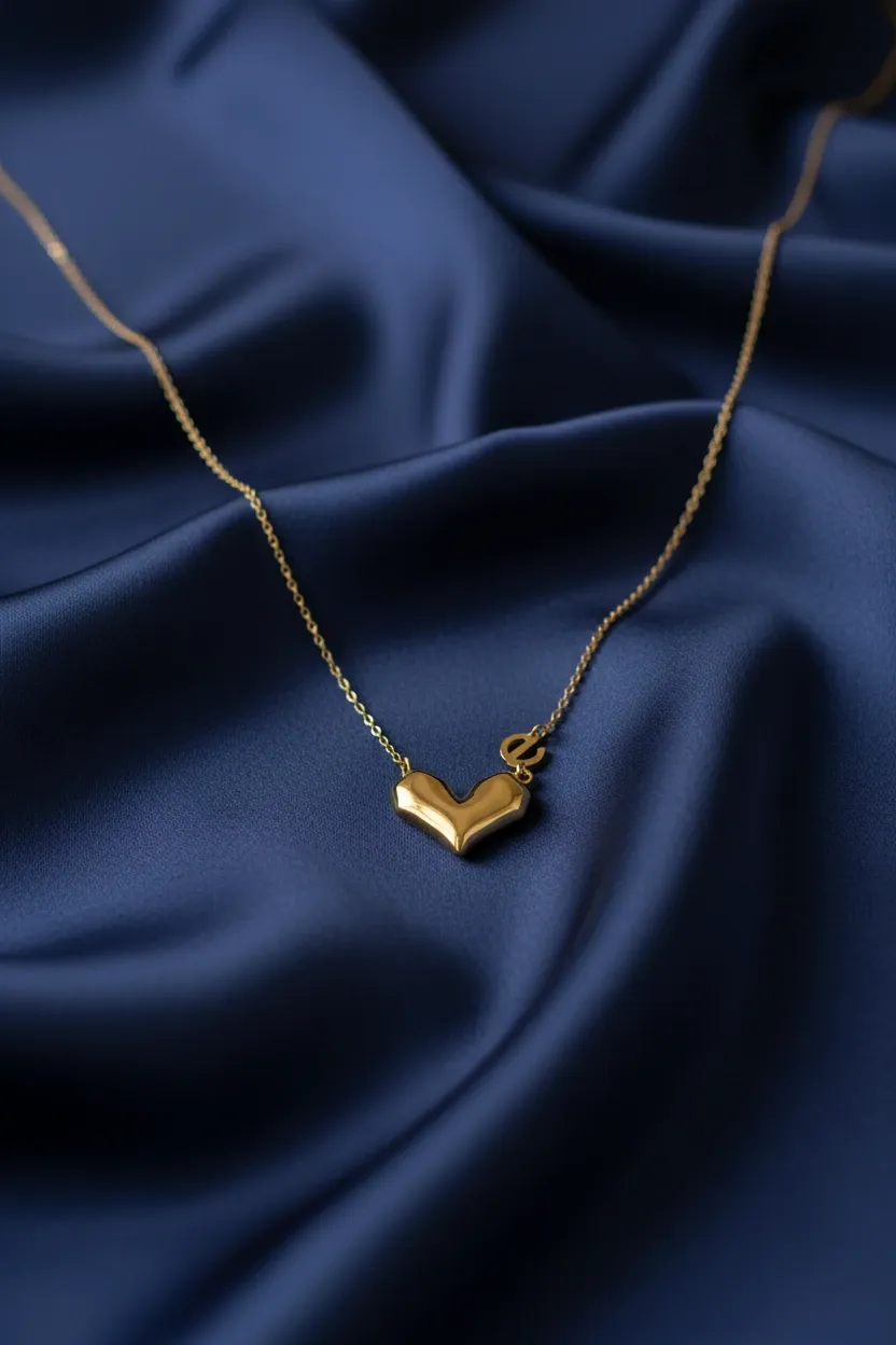Molten Gold Heart Necklace