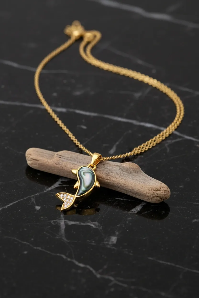 Ocean Grace Dolphin Pendant Necklace
