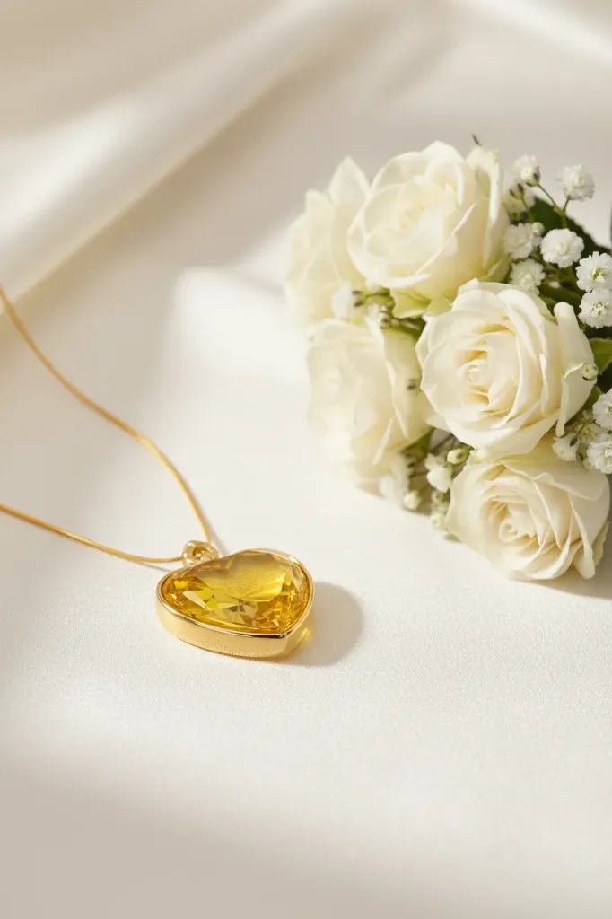 Golden Heart Radiance Pendant Necklace
