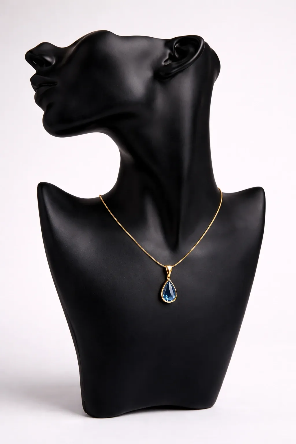 Azure Teardrop Glow Necklace