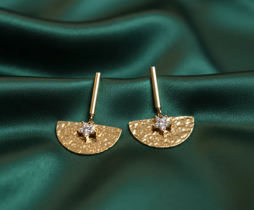Celeste Arc Minimal Stud Earrings