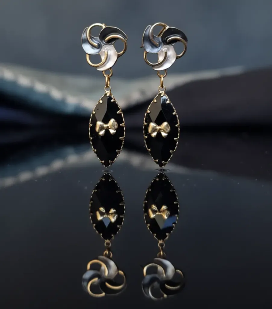 Midnight Bloom Drop Earrings