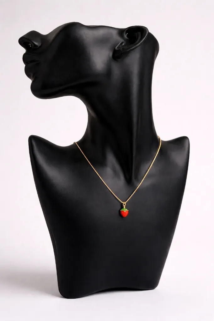 Berry Sweet Strawberry Charm Necklace